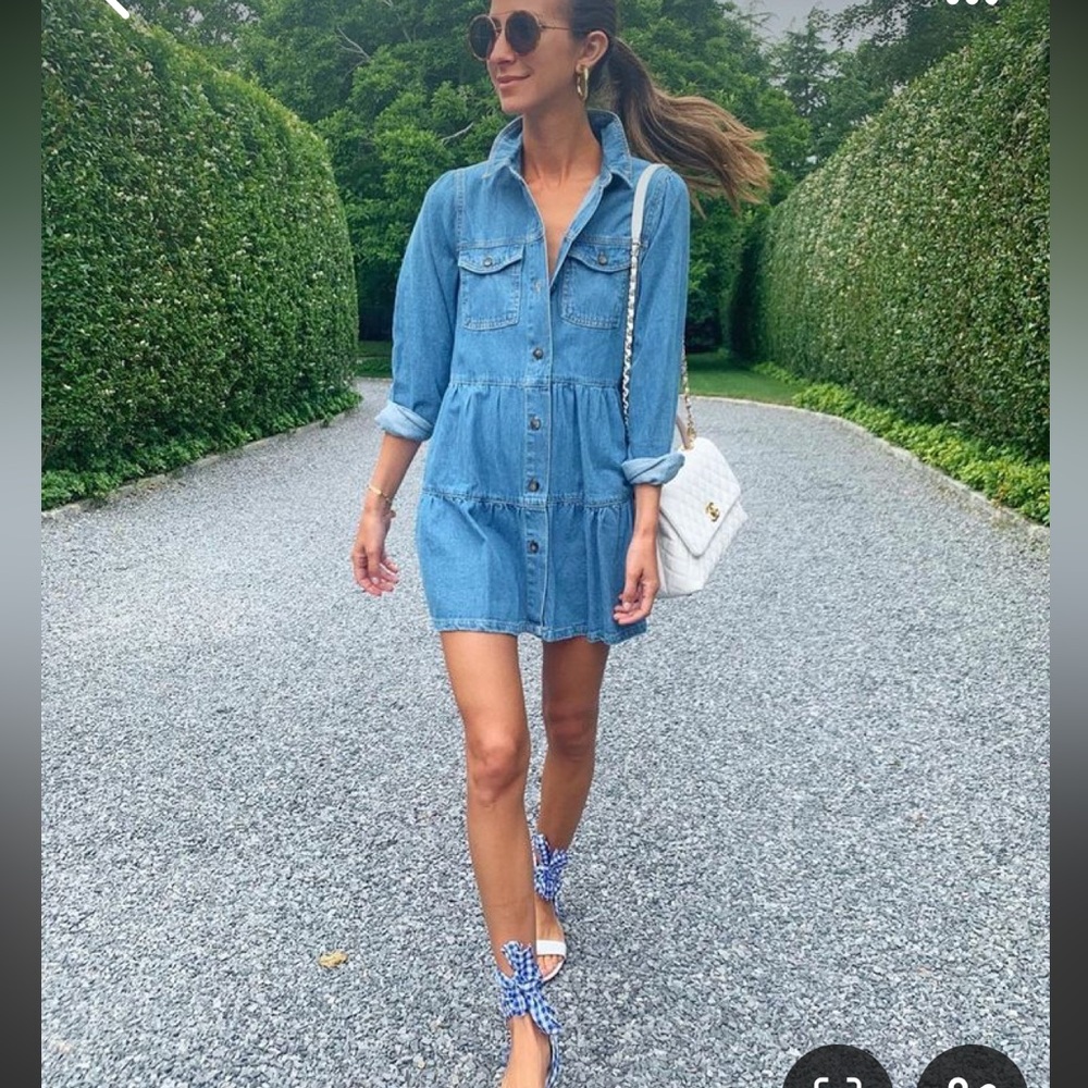 Free people denim dress size M